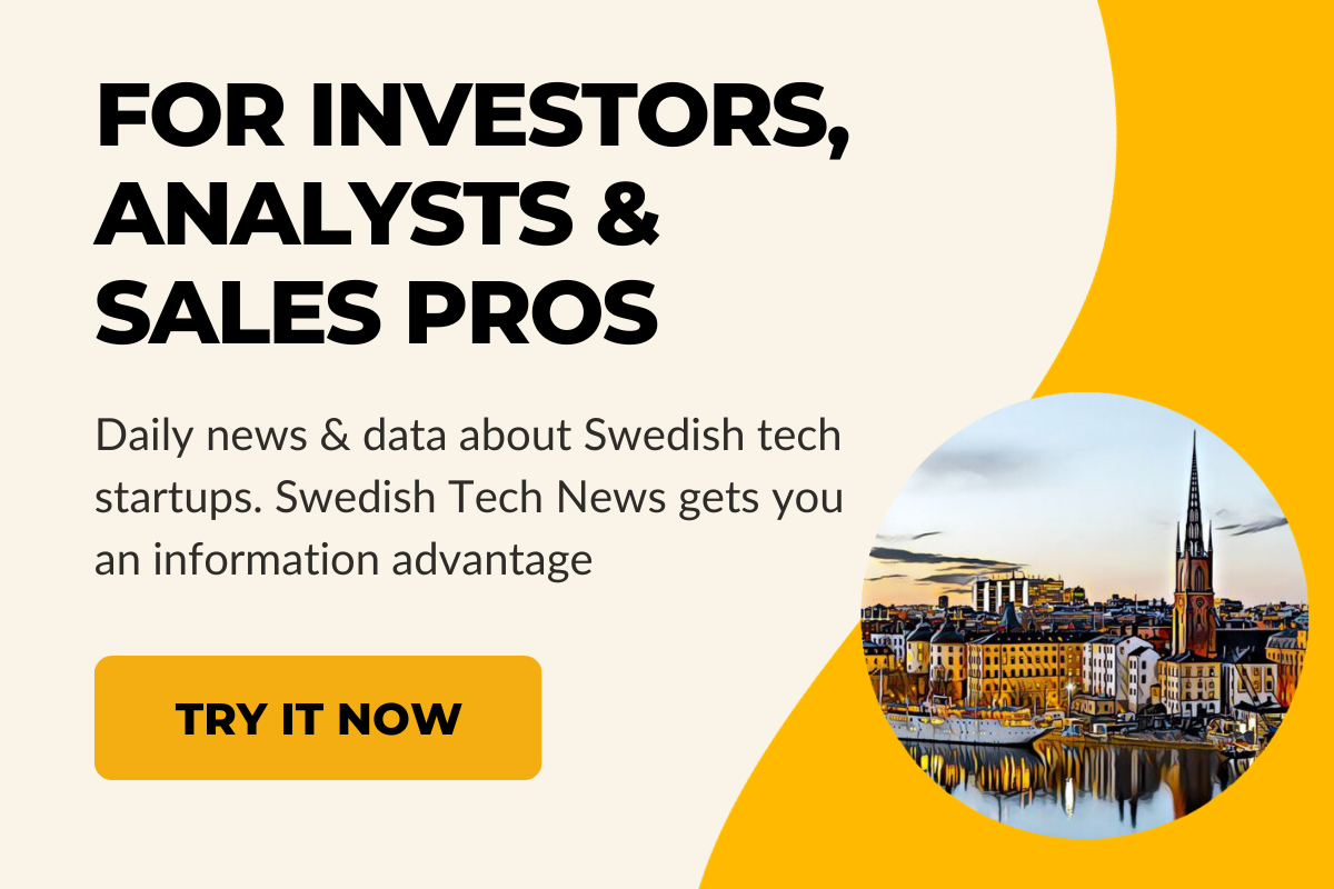 Daily news & data about Swedish tech startups – for investor and analysts