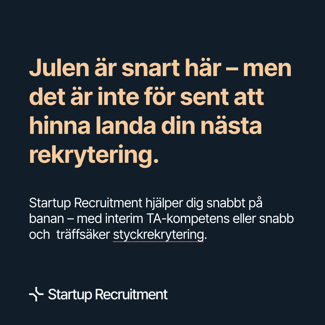 Christmas is approaching, but there's still time for your next talent hire